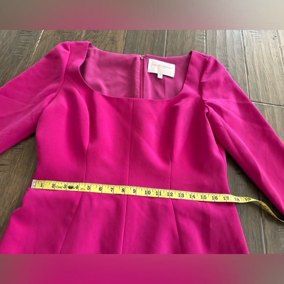Carolina Herrera Peplum Midi Dress Size 14 - Picture 3 of 8